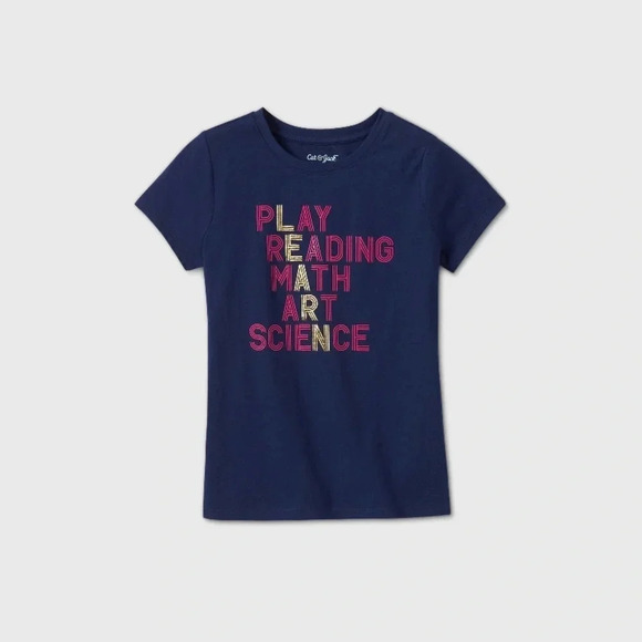 Cat & Jack T-Shirt Bundle Girl’s Size Large 10/12 - Picture 3 of 13